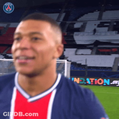 Football Player Kylian Mbappe Thumps Up Wink GIF