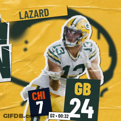 Football Player Lazard Holding Sign 24 GIF