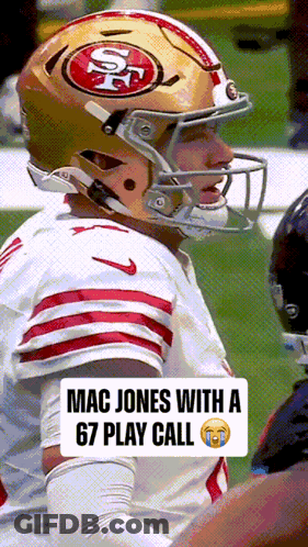 Football Player Mac Jones With 67 Play Call GIF