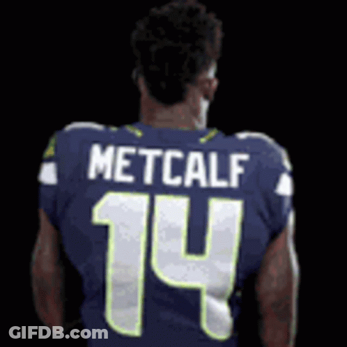 Football Player Metcalf Number 14 GIF