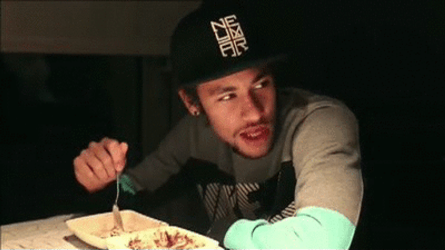 Football Player Neymar Eating GIF