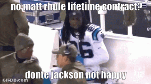 Football Player No Matt Rhule Lifetime Contract Donte Jackson Not Happy GIF