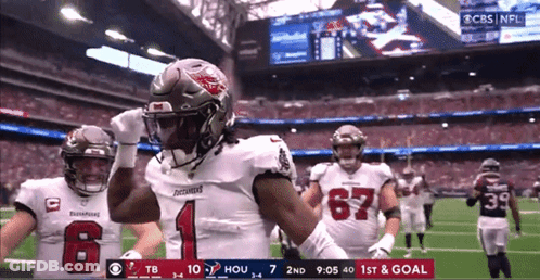 Football Player Number 1 Celebrating GIF