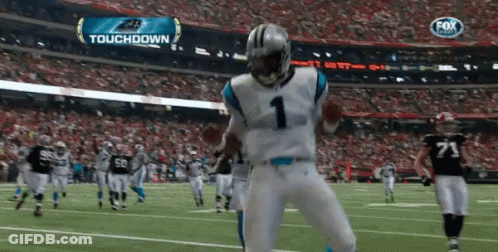 Football Player Number 1 Dancing On Field GIF