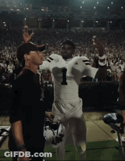 Football Player Number 1 In Front Of Crowd GIF