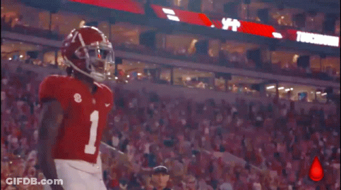 Football Player Number 1 Jumping GIF