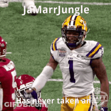 Football Player Number 1 On Field GIF