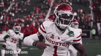 Football Player Number 1 Running On Field GIF