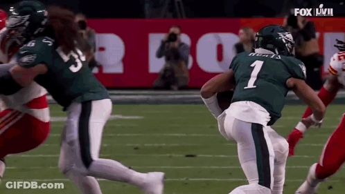 Football Player Number 1 Running GIF