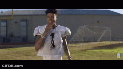 Football Player Number 1 Standing On Field GIF