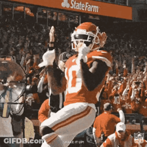 Football Player Number 10 Celebrating GIF