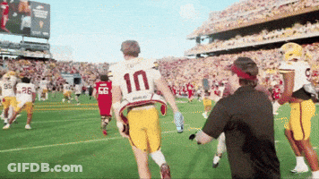 Football Player Number 10 Jersey Running GIF