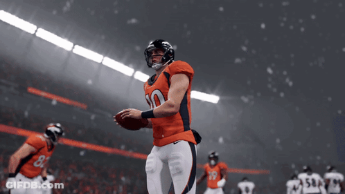 Football Player Number 10 Kicking Ball GIF