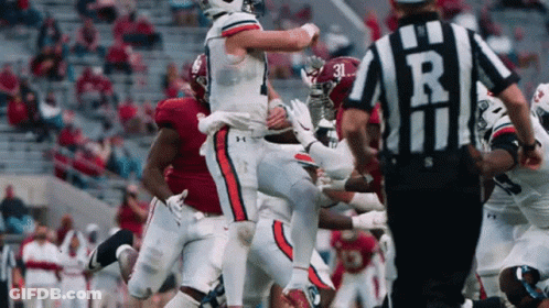 Football Player Number 10 Kneeling GIF