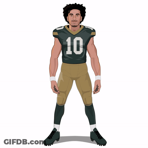 Football Player Number 10 Making Heart With Hands GIF