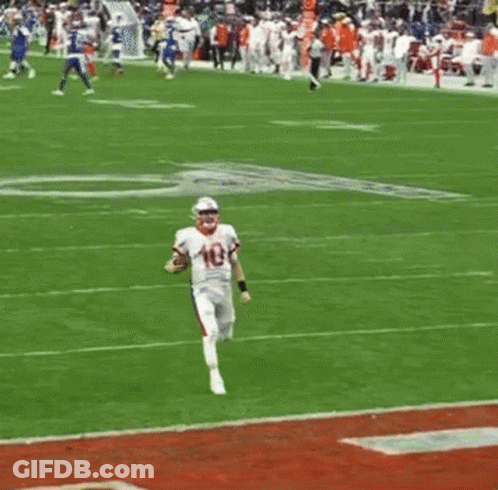 Football Player Number 10 On Field GIF