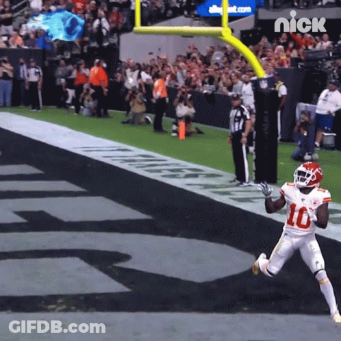 Football Player Number 10 Running GIF