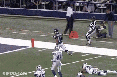 Football Player Number 10 Running On Field GIF