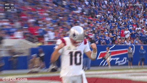 Football Player Number 10 Running On Field GIF