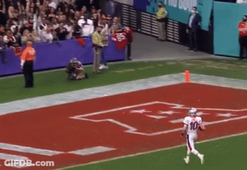 Football Player Number 10 Running On Field GIF