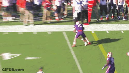Football Player Number 10 Running On Field GIF