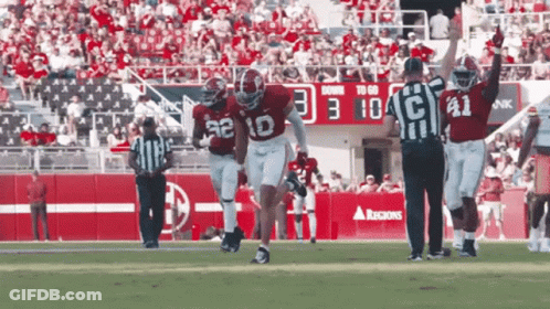 Football Player Number 10 Running On Field GIF
