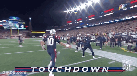 Football Player Number 10 Running On Field GIF