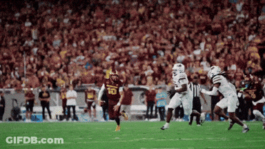 Football Player Number 10 Running On Field GIF