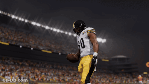 Football Player Number 10 Running On Field GIF