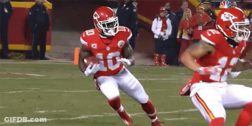 Football Player Number 10 Running With Ball GIF