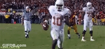 Football Player Number 10 Running With Ball GIF