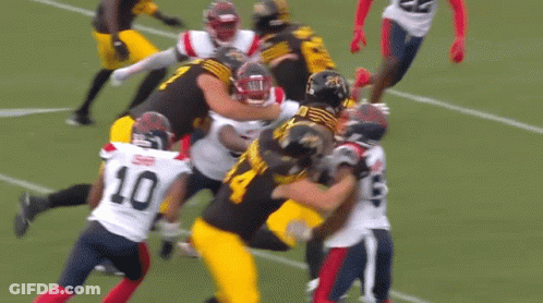Football Player Number 10 Running With Ball GIF