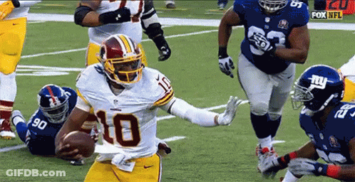 Football Player Number 10 Running With Ball GIF