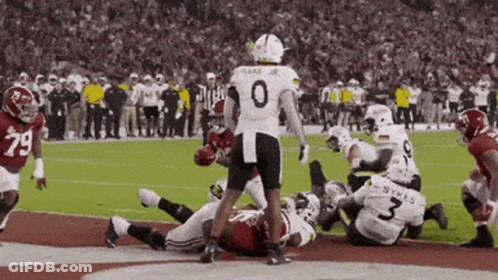 Football Player Number 10 Running With Ball GIF