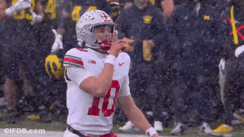 Football Player Number 10 Standing On Field GIF