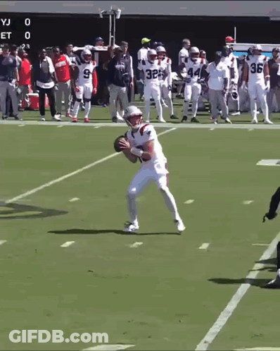 Football Player Number 10 Throwing Ball GIF