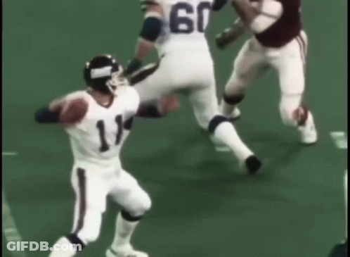 Football Player Number 11 Being Tackled GIF