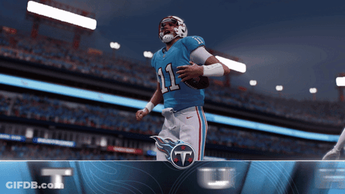 Football Player Number 11 In Stadium GIF