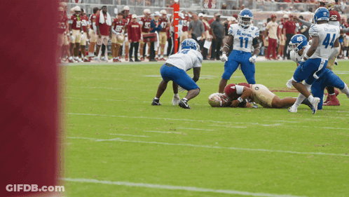 Football Player Number 11 On Field GIF