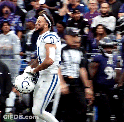 Football Player Number 11 Running GIF