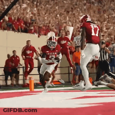 Football Player Number 11 Running With Ball GIF