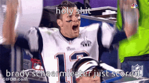 Football Player Number 12 Celebrating GIF