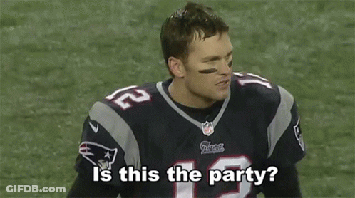 Football Player Number 12 Saying Is This The Party GIF