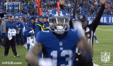 Football Player Number 13 Celebrating GIF