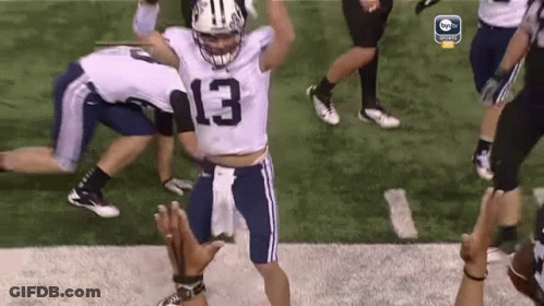 Football Player Number 13 Dancing On Field GIF