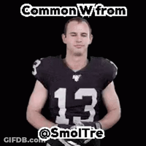 Football Player Number 13 Giving Middle Finger GIF