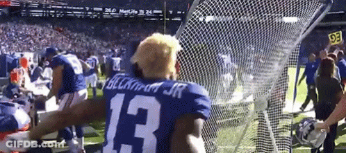 Football Player Number 13 In Front Of Net GIF