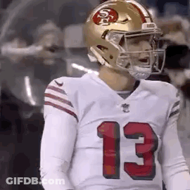 Football Player Number 13 In Helmet And Jersey GIF