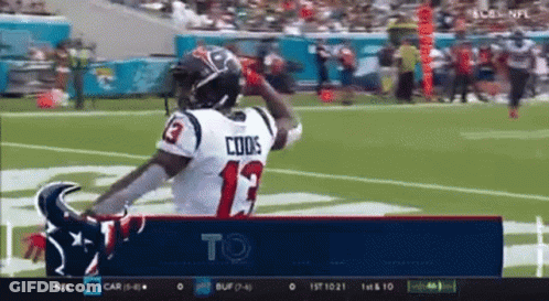 Football Player Number 13 On Field GIF