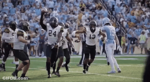 Football Player Number 13 Running GIF